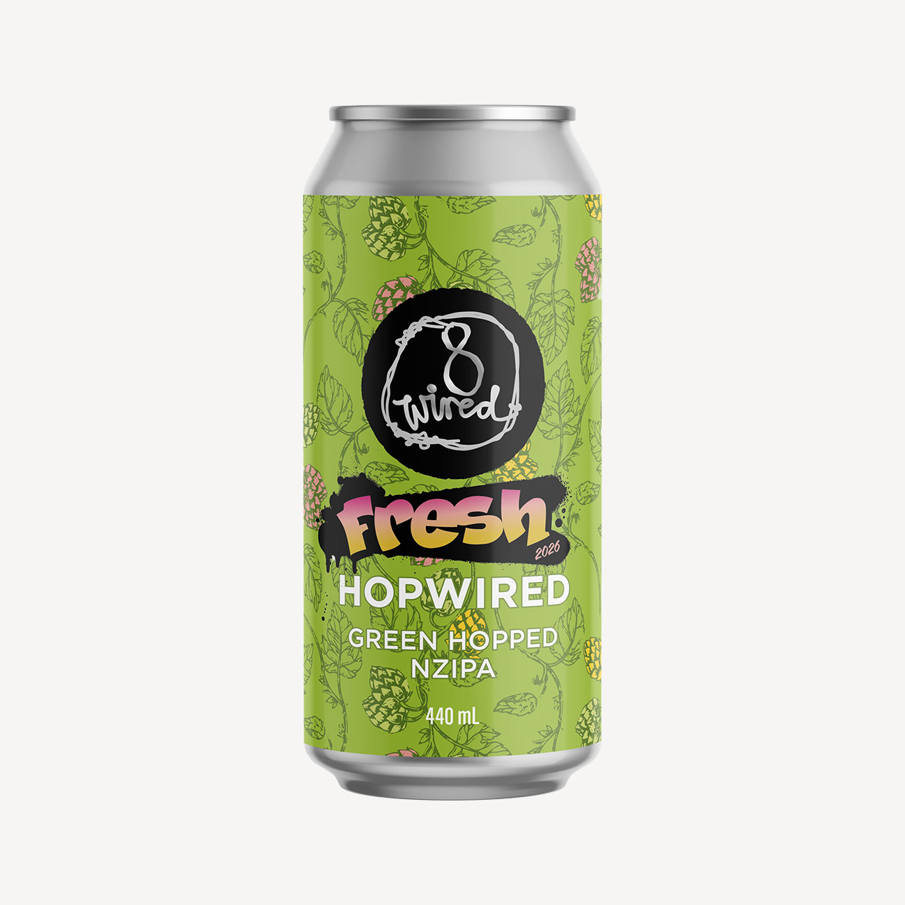 8 Wires Fresh Hopwired Green Hopped Ipa 440ml