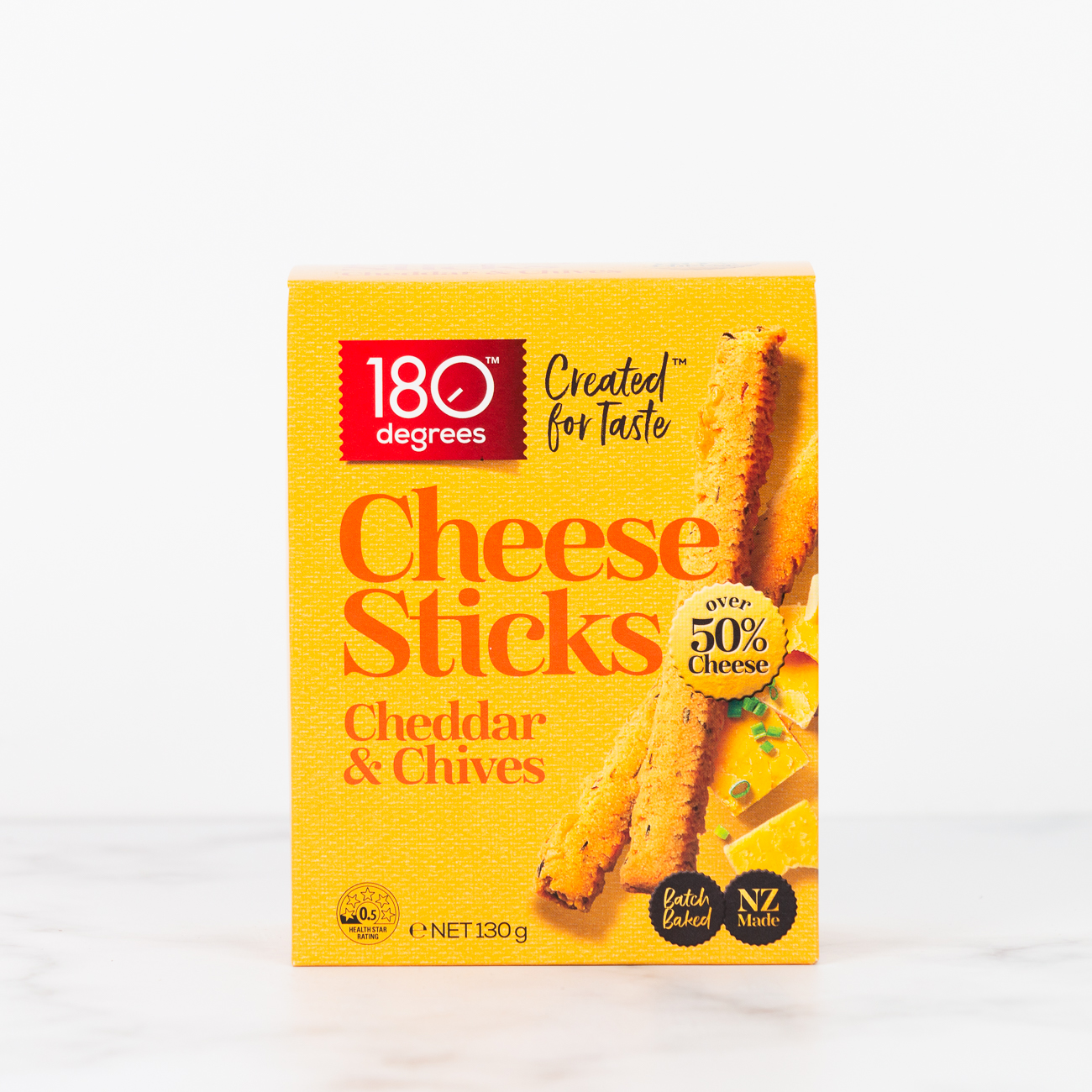180 Degrees Cheese Sticks Cheddar And Chive 130g