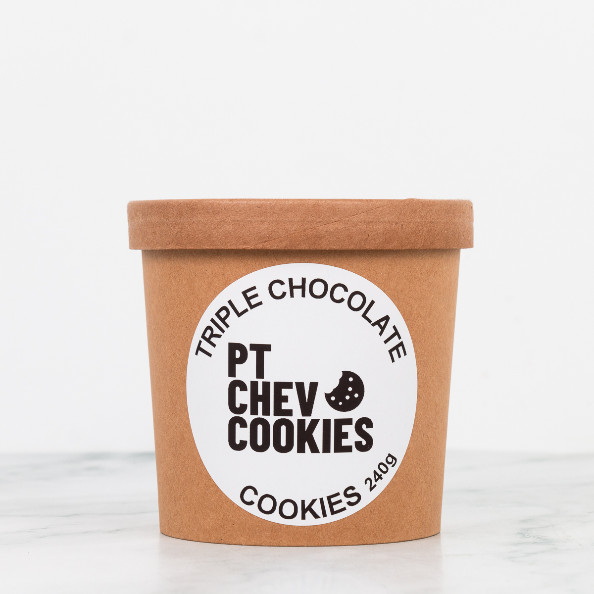 Pt Chev Cookies Triple Chocolate Cookie Tub 6 Pack
